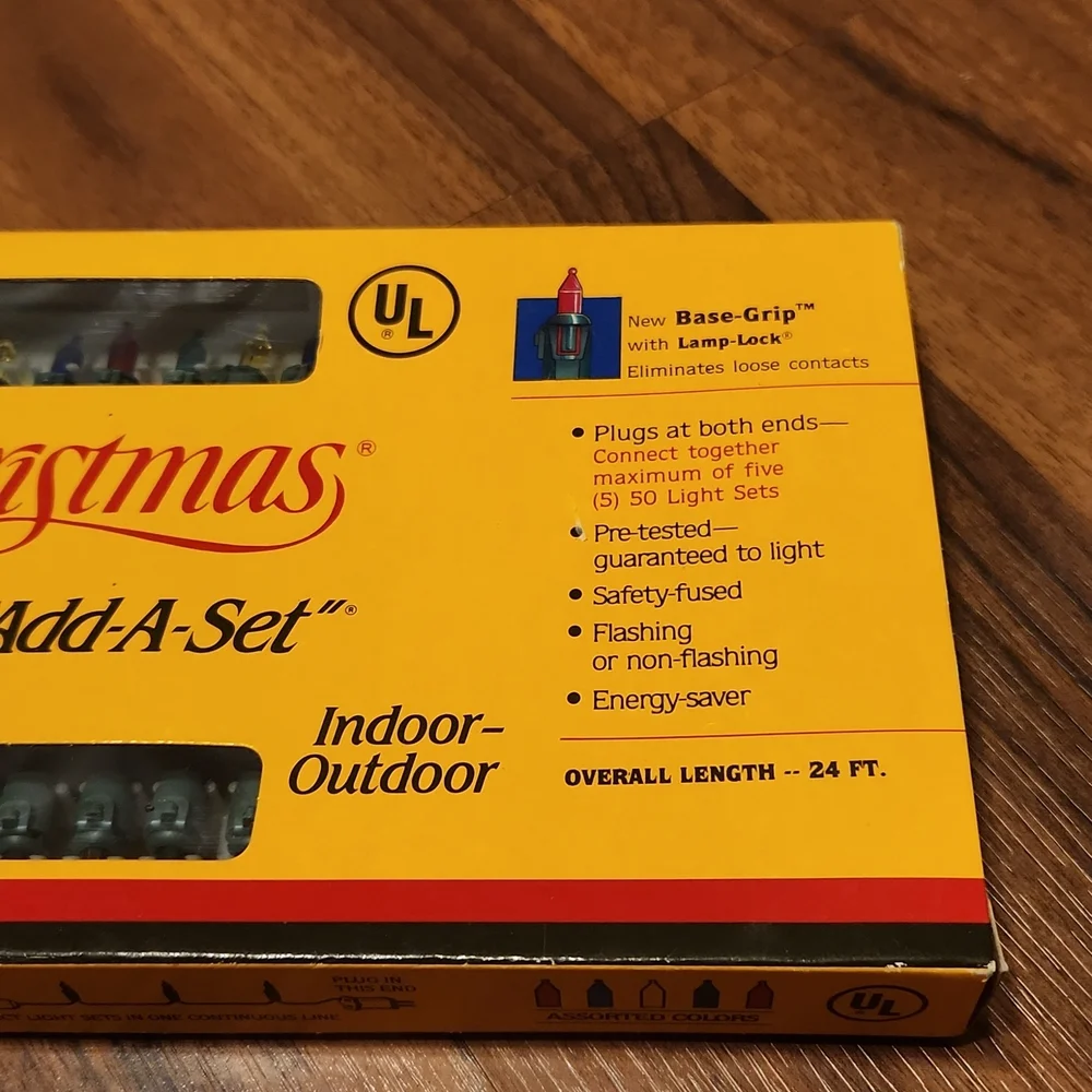 Kodak Vintage Color of Christmas Boxed Set of 50 Colored String Lights